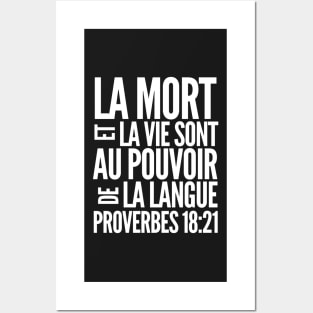 Proverbs 18-21 Power of The Tongue - French Posters and Art